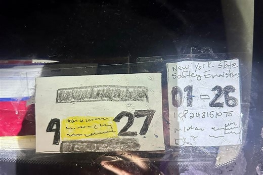 Motorist gets ticket for drawing fake registration sticker with crayon