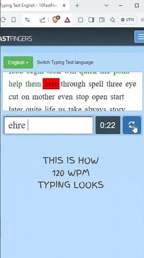 120 WPM at Random Typing Test #unstoppable #typing #shorthand