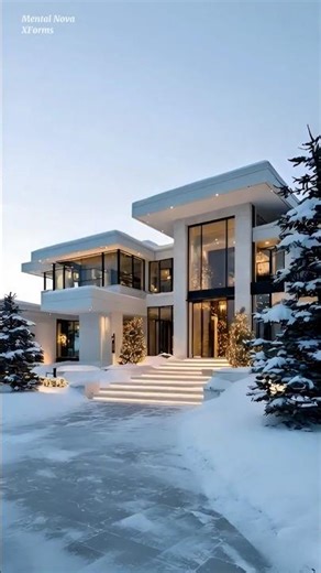 A Modern Winter Estate You MUST See #winterhomedecor #viralshorts