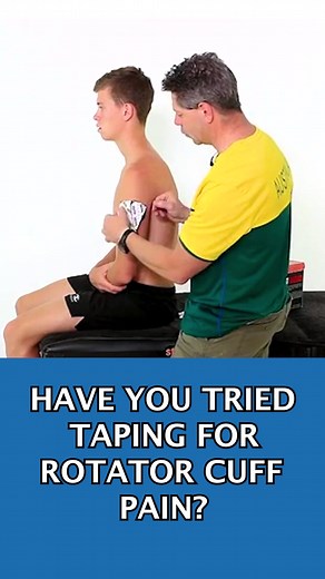 Have You Tried Taping For Rotator Cuff Pain? 👉 Rotator cuff pain can be caused by a variety of factors, including overuse, muscle imbalances, poor posture, or a traumatic injury. 👉 Taping can be a helpful intervention for those experiencing rotator cuff pain. 👉 The tape can support the muscles and tendons of the rotator cuff, providing stability to the shoulder joint and reducing the risk of further injury. Normally, the rotator cuff muscles are very strong, but in cases of a traumatic injury