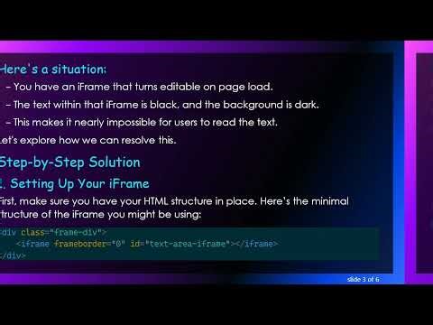 Changing the Text Color in an Editable iFrame