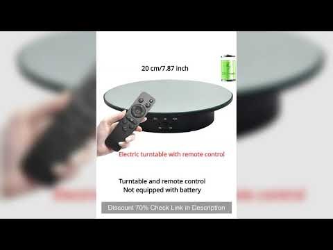 3 Speeds Electric Rotating Display Stand Mirror 360 Degree Turntable Jewelry Holder Battery/USB Powe