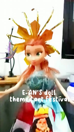 My performance Task Festival themed doll #doll #reels #reel #fbreel #arts #dolldesign #paintedgown | Ean's vlog and family
