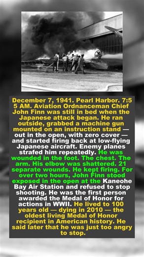 He Was Hit 21 Times He Kept Firing He Was The First Person To Receive The Medal of Honor In WWII