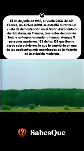 El accidente del vuelo 296Q de Air France: el primer gran siniestro de un Airbus A320