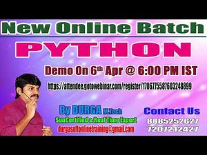 PYTHON Online Training in DURGASOFT