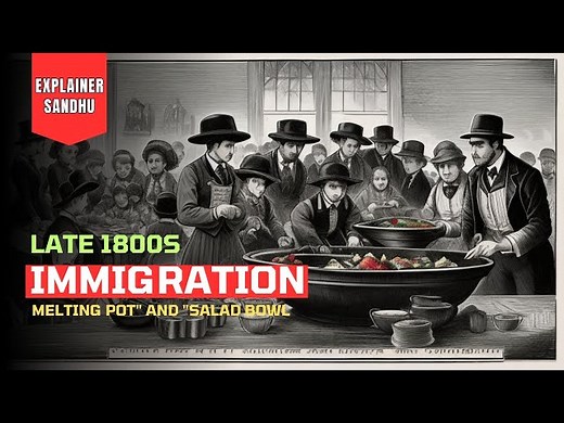1850's US Immigration - Melting Pot vs. Salad Bowl