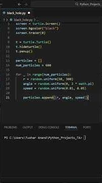 INSANE 3D Black Hole in Python 🕳️ #coding #python #pythonprogramming #programming #turtlegraphics
