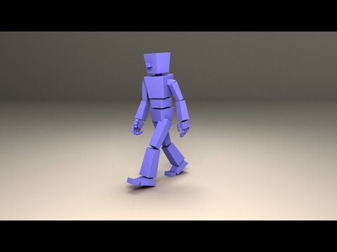 3DCGアニメーション：普通の歩き