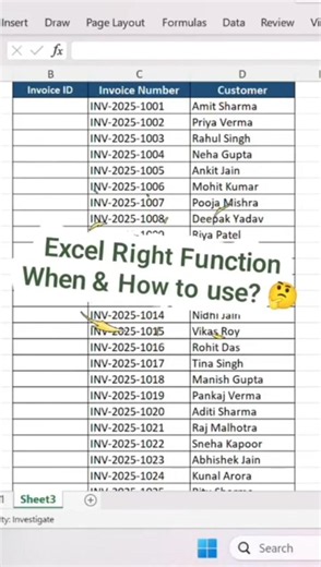🚀 Stop Extracting Numbers Manually! Use RIGHT Function in Excel
