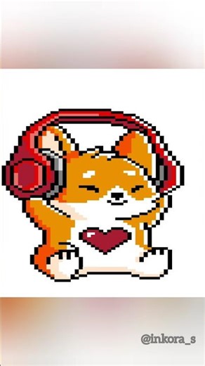 Turning Spreadsheets into Art: Pixel Corgi 🎧#shorts