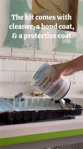 Rust-Oleum on Instagram: "When it comes down to it, details really do matter! @athomewithashley perfected the art of detailing with this beautiful vanity transformation. Products Used: Cabinet Transformations Kit in Frost"