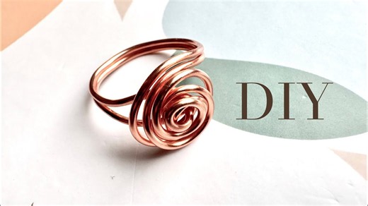 Handmade wire ring easy step by step jewelry tutorial