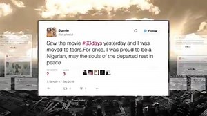 You've heard about the epic movie #93Days Press Play, watch this video from start to finish to discover what those who have seen the film are saying about it. Download the list of cinemas showing the film and showtimes across Nigeria by clicking here>>> http://bit.ly/2dnMIdt It's your turn to Storm a cinema near you with friends and family, to go watch 93 Days this independence holiday and beyond. You'll appreciate what our heroes went through to prevent a major outbreak. Please spread the news.