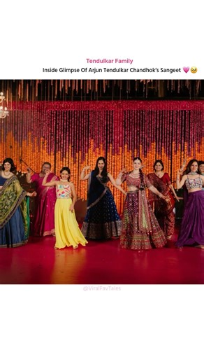 Tendulkar Sangeet Glimpse💗🥹🤌🏻#trendingshorts #viralshorts #saratendulkar #bollywood