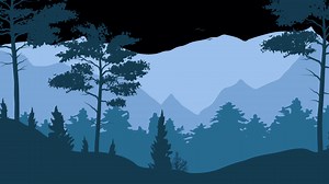 Download Forest Night Landscape 2D Cartoon Nature Animation On Alpha Channel for free