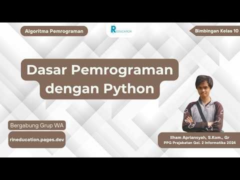 🔴Bimbingan Informatika Kelas 10 Algoritma Pemrograman #2 Mengenal Ekspresi dan Variabel