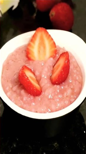 Strawberry Rice Dessert | Rice Phirni Recipe