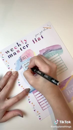 How I pre-plan using a weekly master list! #thehappyplanner #planners #plannertiktok #foryou #stickers #happyplanner #plannertips #stickeraddict
