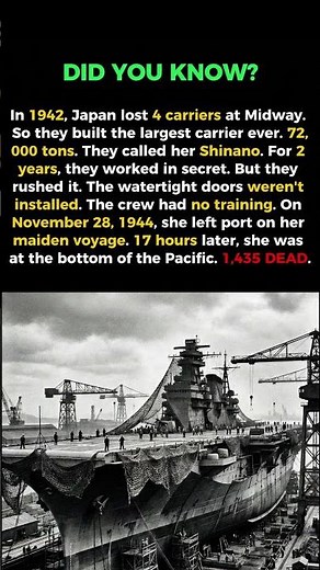 Why Japan's 72,000-Ton 'Unsinkable' Carrier SANK on Her First Voyage 💀 | WW2 Tactics