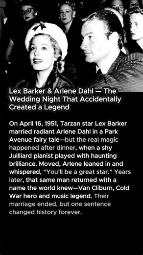 🎹✨ Lex Barker & Arlene Dahl — The Wedding Night That Accidentally Created a Legend