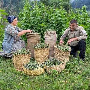How Hermit Family Lives Far from Civilization. Preserving and Cooking Delicious Beans! | Cooking