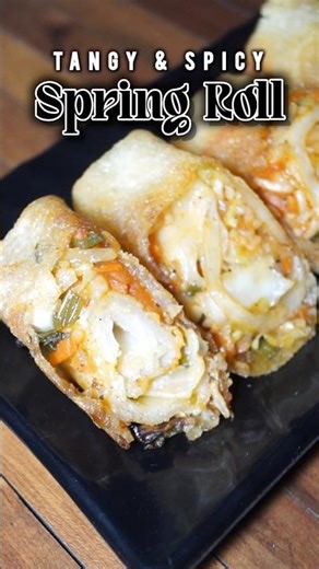 Crispy Spring Rolls at Home | Easy Veg Spring Roll Recipe | Full Recipe on channel #food #ytshorts