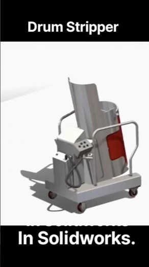 Drum Stripper Design in Solidworks #cad #design #solidworks #mechanical