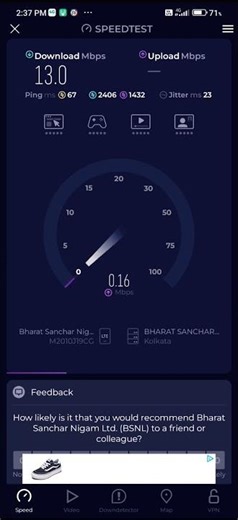 BSNL4G 2500 MHz (B41) LTE Speed Test in South Kolkata #bsnl4g #bsnlnetwork #bsnl