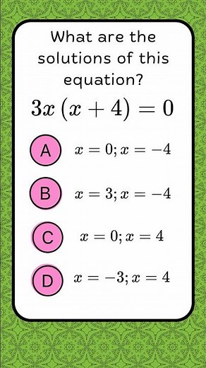 Find the Solutions of a Factored Equation | HS.A-REI.B.4 #fallintoshorts