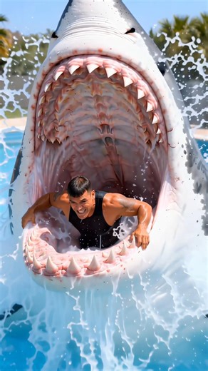 🔥 @YouTube #shark #swimming #pool #summer #rock #funny #comedy #subscribe #lol #shorts #foryou #fyp