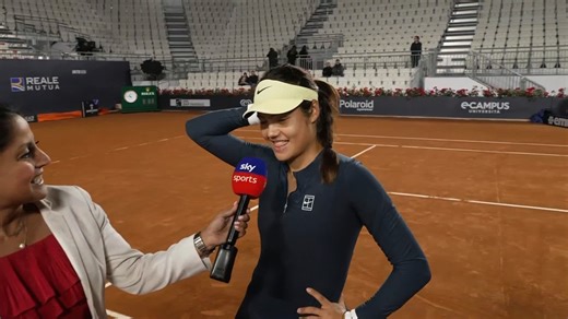 "I'm really proud" Emma Raducanu reacts after winning her first match at the Italian Open ✅ | Sky Sports