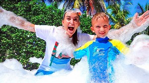 9.6M views · 112K reactions | Vlad and Nikita have fun playing at home with bubbles. Mom made a surprise for the children - a foam party. | Vlad and Niki | Facebook