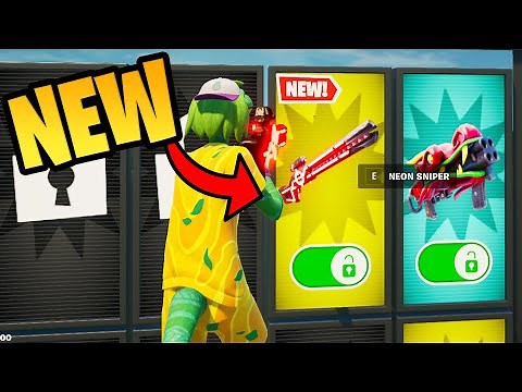 How To get NEW Neon Sniper in 1vs1 with every gun Fortnite