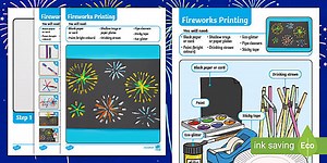 Firework Printing Craft Instructions