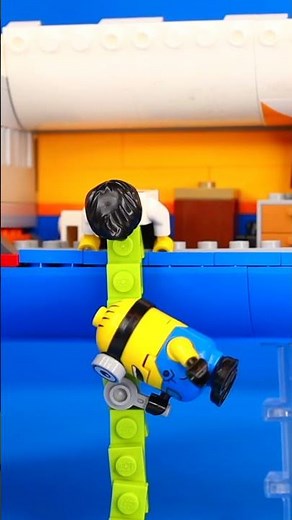 Lego man throws up animation