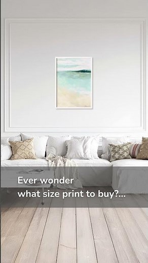 Art Print Size Guide, See A5 to A0 Prints in a Real Room, Print Size Comparison for Scale
