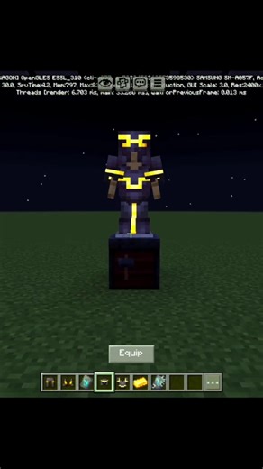 Powerful Glowing Armor at Night | Minecraft
