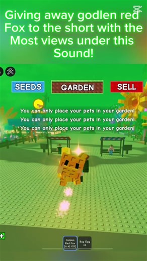 Giving away a red fox in gag #gag #growagarden #shorts #memes #roblox
