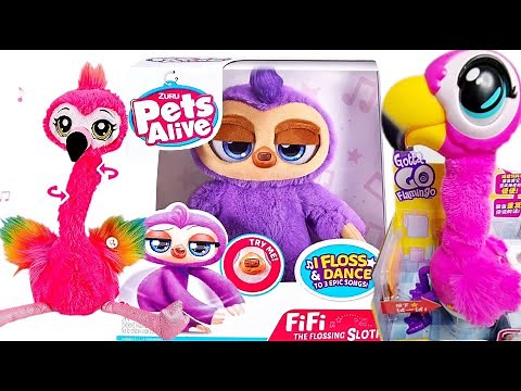 UNBOXING NEW TOY | FIFI THE DANCING SLOTH|FLAMINGO POOPING| FLAMINGO DANCING