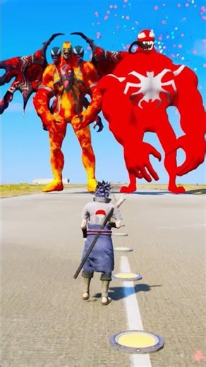 Random Superheroes VS Giant God Venom & Giant Red Venom #gta #shorts