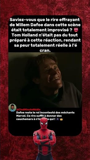 Willem Dafoe a improvisé ce rire terrifiant 😈 | Spiderman