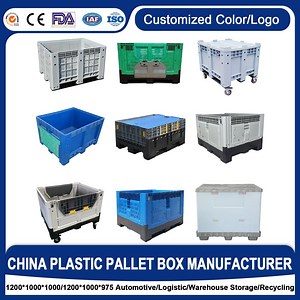 [Hot Item] Cheap Reusable Plastic Pallet Bin, Heavy Duty, Large, Stackable Storage Tote Bin for Warehouse
