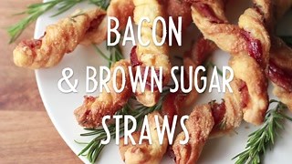 An easy 5 ingredient bacon appetizer; what's not to love about that? These Bacon Breadsticks are beyond delicious and the perfect party appetizer trick for a hungry crowd. Twist together bacon strips and puff pastry, add brown sugar glaze, and you'll instantly satisfy anyone's cravings. 🥓http://ow.ly/JqnY50G5WAD | GoodCook