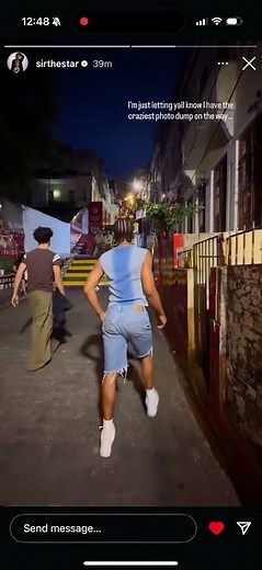 INSTAGRAM STORY: Larray Appears In Background of SirTheStar (Sir Carter) Story Update in Brazil