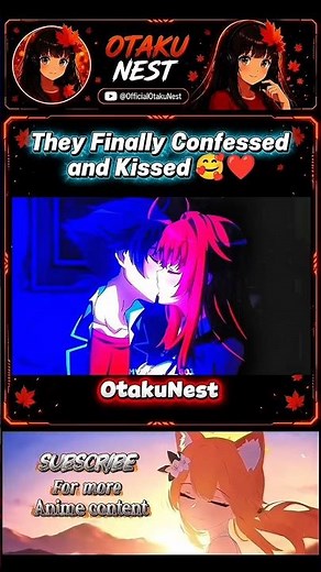 They Finally Kissed 🥰❤️ #anime