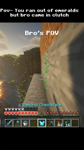 POV- You ran out of emeralds but bro came in clutch ❤️