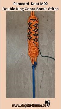Dog Collar Paracord Tutorial Knot - M92 Double King Cobra Bonus Stitch