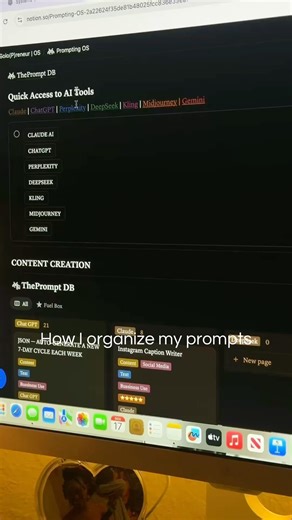 Organizing prompts help me work faster & more efficiently. #promptengineering #notion