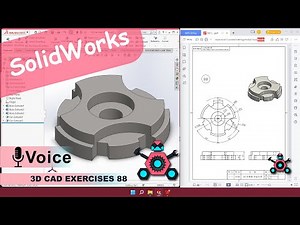 SolidWorks | 3D CAD EXERCISES 88 | StudyCadCam | Solution Tutorial |